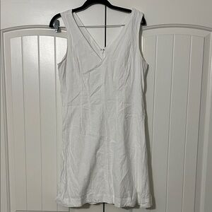 Banana Republic Linen-Blend White Dress